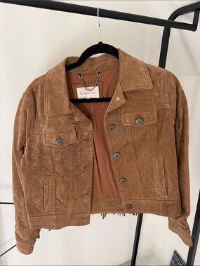 BCBGeneration Brown Suede Leather Jacket